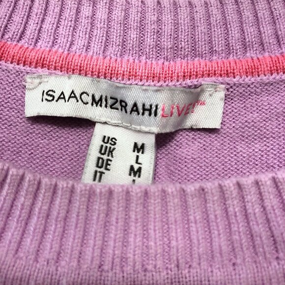 Isaac Mizrahi Live Solid Lavender Sleeveless Knit Tunic Sweater M - Picture 3 of 7